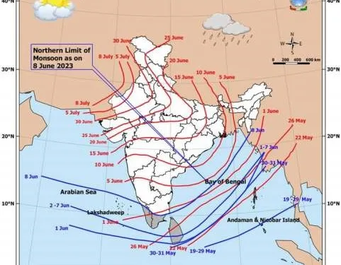 monsoon reached kerala 2023