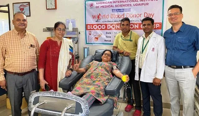 world blood donation day blood donation camp in gbh general hospital udaipur