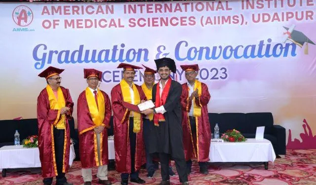 american international institute of medical sciences udaipur first convocation ceremony on doctor day -1