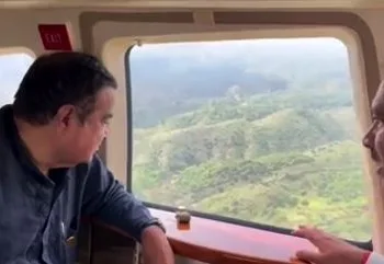 nitin gadkari inspection of debari kaya Bypass udaipur