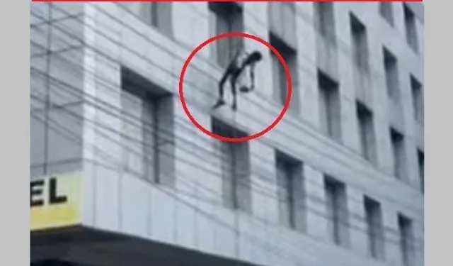 man working on the hotel fell down on the high tension line severely scorched in udaipur