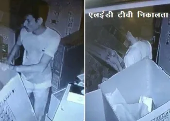 theft in kunthu machinery mart hiranmagari udaipur