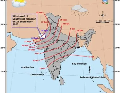 Withdrawal of southwest monsoon 2023