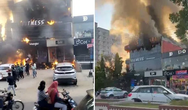 fire in restaurant before inauguration at shobhagpura udaipur