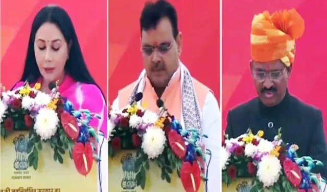 Rajasthan Chief Minister Bhajanlal Sharma took oath