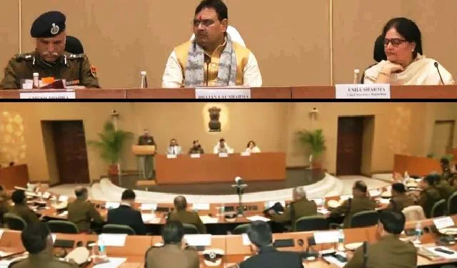 cm bhajanlal takes meeting with police officers and order to zero tolerance in crime