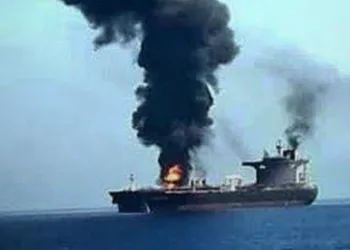 drone attack on merchant ship in the Indian Ocean
