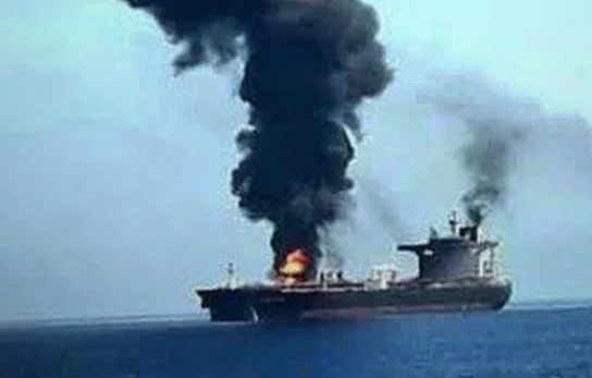 drone attack on merchant ship in the Indian Ocean
