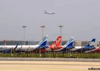 jaipur airport accident aeroplane collides with pillar