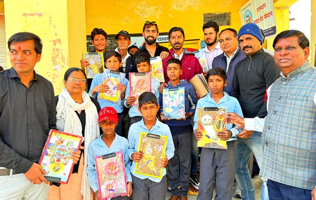rajasthan samaj seva sansthan Stationary Distributions loyra school and anganwadi