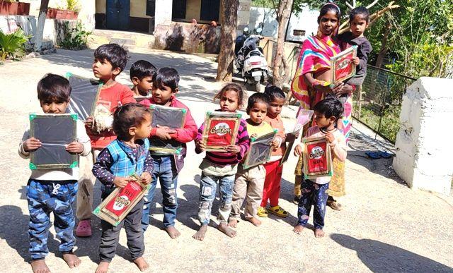 rajasthan samaj seva sansthan Stationary Distributions loyra school and anganwadi