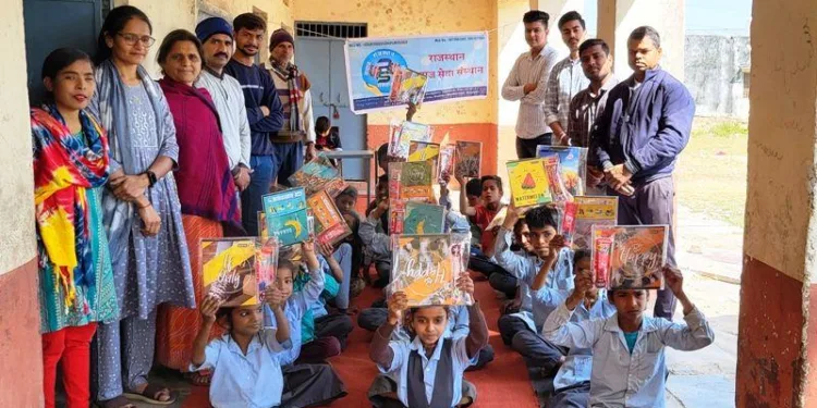 rajasthan samaj seva sansthan stationery distribution campaign