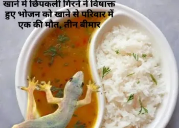 उदयपुर: छिपकली गिरने से भोजन हुआ जहरीला, परिवार ने खाया, एक की मौत, तीन की तबियत बिगड़ी