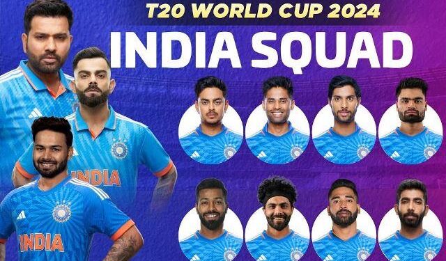 T20 world cup 2024 team india 15 memeber squad announced