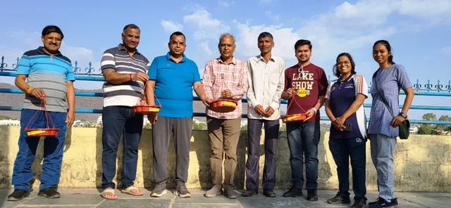rajasthan samaj seva sansthan parinda vitran abhiyan govardhan sagar udaipur