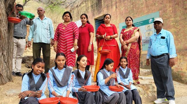 rajasthan samaj seva sansthan parinda vitran abhiyan udaipur