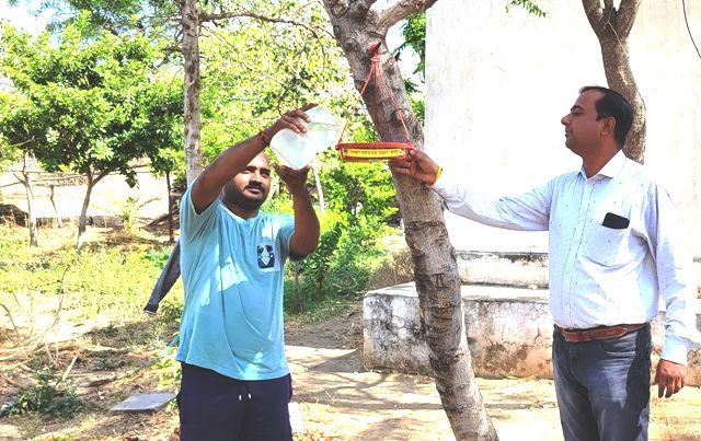 rajasthan samaj seva sansthan udaipur parinda vitran abhiyan pratappura