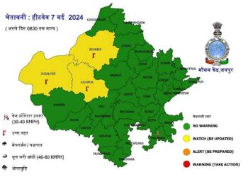 warning of heat wave in Rajasthan