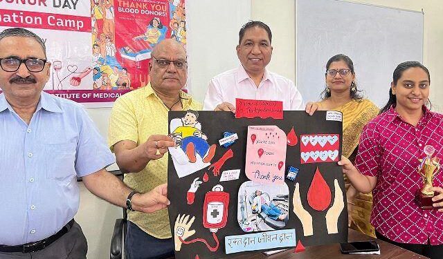 blood donor day 91 unit blood donate in gbh general hospital udaipur