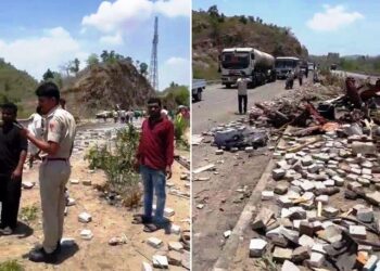 three local with four dead in trailer dumper accident at gogunda pindwara highway udaipur