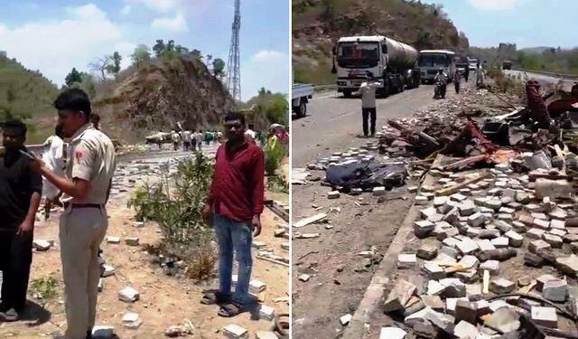 three local with four dead in trailer dumper accident at gogunda pindwara highway udaipur