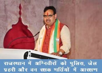 agniveer will get reservation in rajasthan police jail and forest guard recruitment