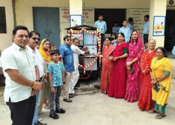 ro water cooler installed in government school shobhagpura udaipur social work udaipur news