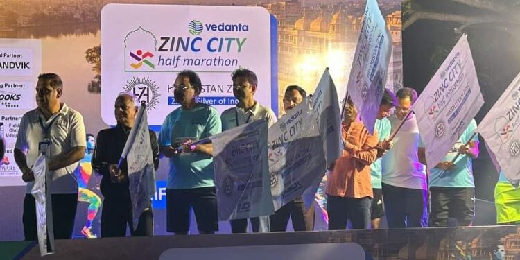 Hindustan zinc vedanta zinc city half marathon completes with grand success in udaipur