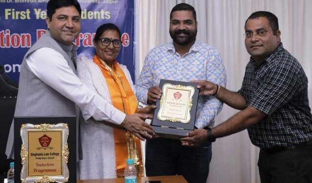 Singhania Law College Udaipur induction program for new admission students