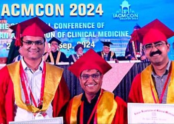 geetanjali medical college and hospital Dr Gaurav Dr Rishi and Dr Atul honoured with IACM Fellowship Award
