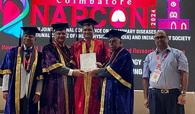 udaipur geetanjali hospital Dr. Atul Luhadia honoured with NCCP Fellowship Award