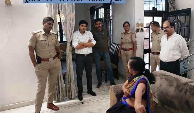 udaipur loot with old lady in the house in posh area of udaipur in daytime