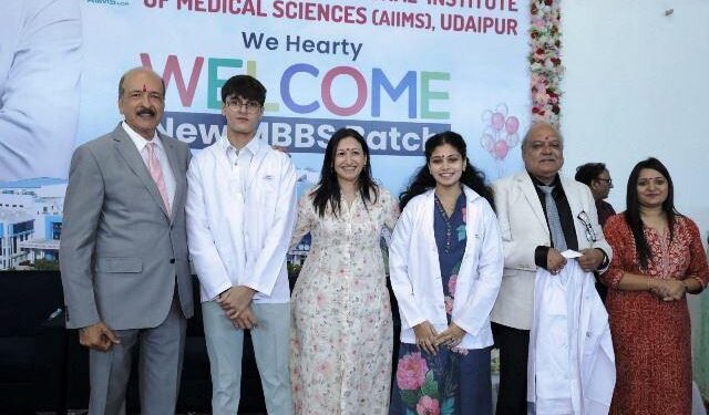 white coat ceremony for MBBS 2024 batch in AIIMS udaipur