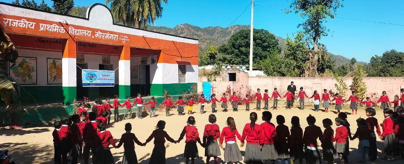 rajasthan samaj seva sansthan udaipur sweater distributions Mormangra school jhadol
