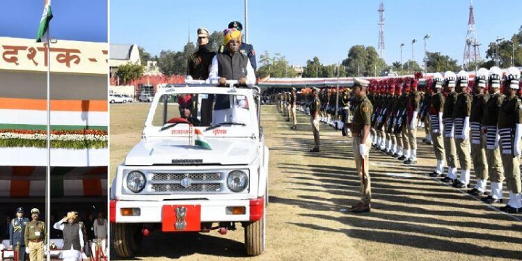 76th republic day state level program celebration at gandhi ground udaipur