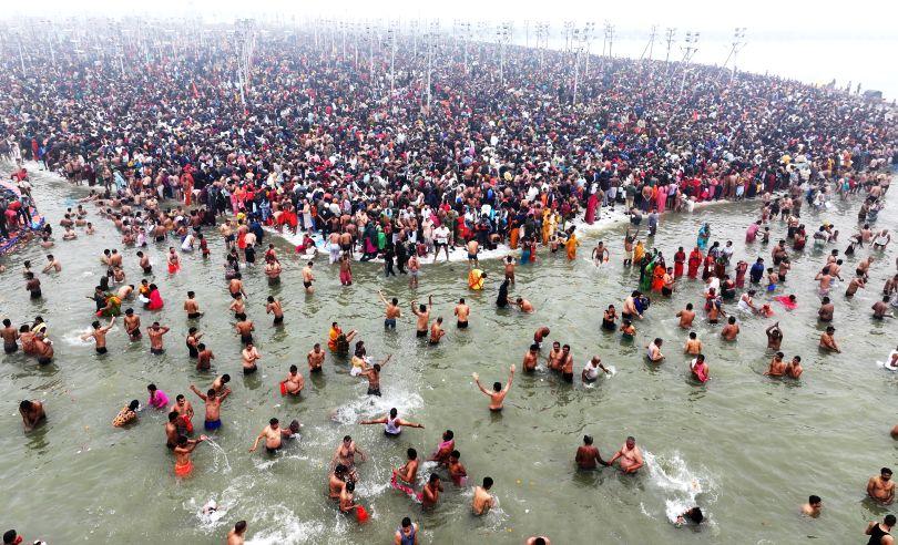 Shahi Snaan in Maha Kumbh Paush Poornima