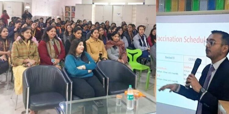 cervical cancer awareness campaign by gbh general and cancer hospital udaipur for school students