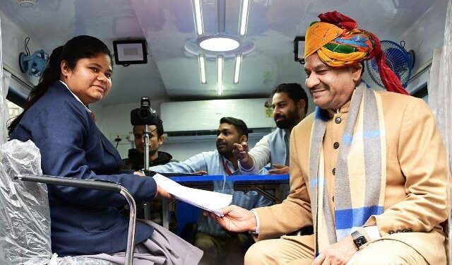 speaker om birla inaugurates mobile passport seva van starts in kota for students