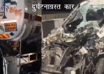 Car tanker accident in udaipur