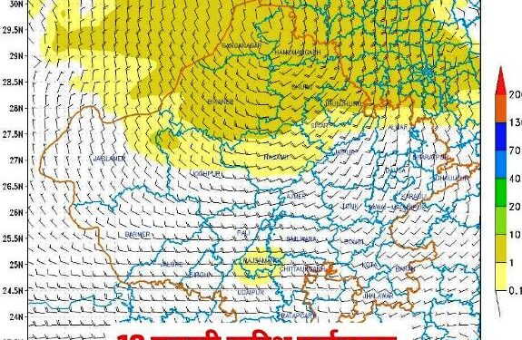 Possibility of isolated rain in Rajasthan on 19-20 February