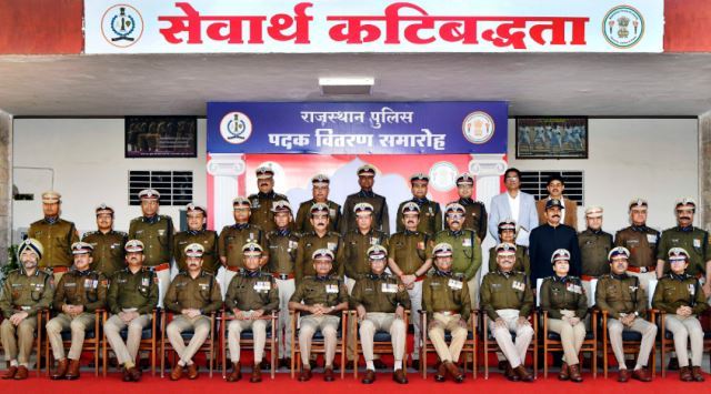 Rajasthan Police honour Ceremony in RPA police officers honoured with Seva Medal and DGP Disc for excellent work