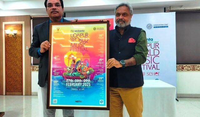 Vedanta Udaipur World Music Festival 2025 will held on 7th to 9th feb 22 bands of 15 countries will perform