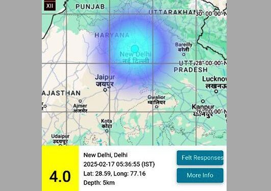 earthquake in delhi ncr