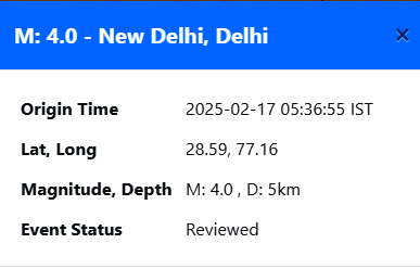 earthquake in delhi ncr