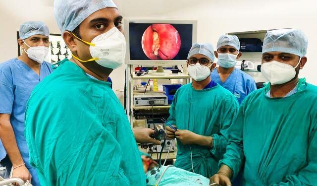 subglottic stenosis endoscopic surgery in gbh general hospital udaipur