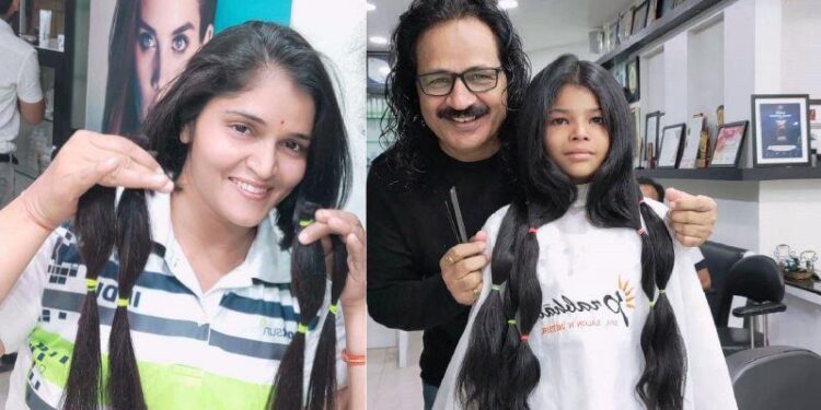 national hair donation day on 7 march more than 2000 women donate their long hair for cancer patient wigs