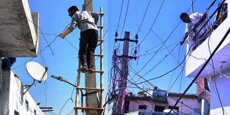 Electricity theft in Khanjipeer Diwanshah Colony udaipur