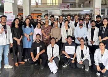 Geetanjali Medical College students street play on World No Tobacco Day