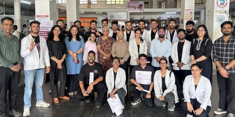 Geetanjali Medical College students street play on World No Tobacco Day