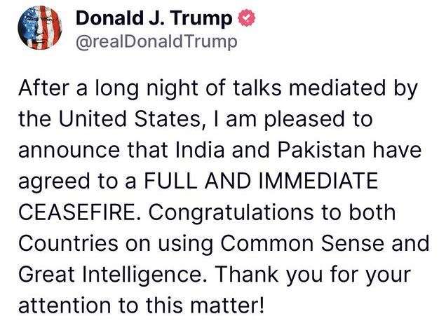 india pakistan agreed on ceasefire and stoppage of firing and military action -1